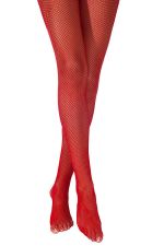 Greta – Netzstrumpfhose Schwarz oder Rot – Fiore