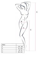 Strumpfhalter-Strumpfhose aus weißem Netz – BS002 Passion