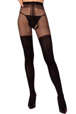 Nitorim – Sexy offene Strumpfhose mit rotem Schnüreffekt – Livco