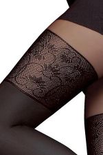 Noira – Halbdeckende Strumpfhose mit Straps-Optik – Fiore
