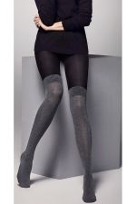 Sara – Fantasie-Strumpfhose mit Overknee-Sockeneffekt – Veneziana
