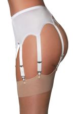 Candice – Weißer, sexy Strapsgürtel mit 8 Haltern