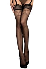 Elegante und glamouröse halterlose schwarze Strümpfe – Ballerina