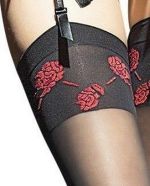 Schwarze Strümpfe für Strumpfhalter – 20 Den