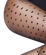 Hearts – Strumpfhose in großen Größen mit Herzmuster für Damen – Adrian