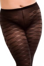 Jacquard-Strumpfhose Große Größen 50 bis 64 – Glamory