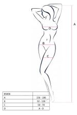 Sexy Netz-Bodystocking mit Strapshemd-Illusionsmuster – BS006 Passion