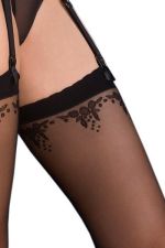 Ivon – Feine Schwarze Strümpfe für Strumpfhalter – Gabriella