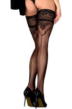 Ballerina 557 – Sexy selbsthaltende Strümpfe mit Rückennaht-Effekt