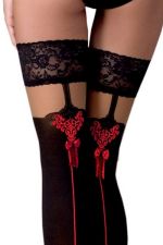 ST117 – Sexy halterlose Strümpfe, blickdicht, schwarz – Passion