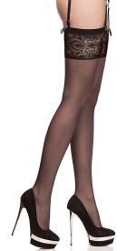 Fantasie-Voile-Strümpfe für Strumpfhalter, 20 DEN – Fiore