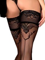 Ballerina 557 – Sexy selbsthaltende Strümpfe mit Rückennaht-Effekt
