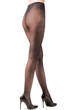 Selena – Fantasie-Strumpfhose mit Netz- und Tupfenmuster – Gabriella