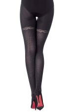 Rumba – Fantasie-Strumpfhose in Großen Größen mit Strumpfhalter-Effekt – Gabriella