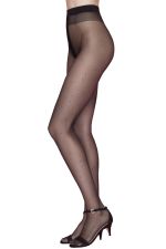 Crush - Schwarze Strumpfhose mit blauen Punkten - Fiore