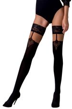 ST117 – Sexy halterlose Strümpfe, blickdicht, schwarz – Passion