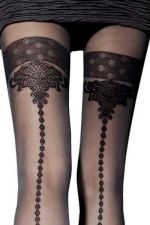 Apriel – Damenstrumpfhose mit Muster in Strumpfoptik – Fiore