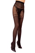 Torimini – Große Größen Offene Strumpfhose mit Straps-Optik – Livco