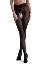 Nymph – Offene Strumpfhose mit Netzoptik-Muster – Amour