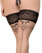 Strümpfe Größe 5 oder 6 Hautfarben mit schwarzer Naht – Ballerina 440