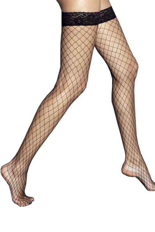 Rete Grandi – Sexy selbsthaltende Netzstrümpfe mit großer Masche – Veneziana