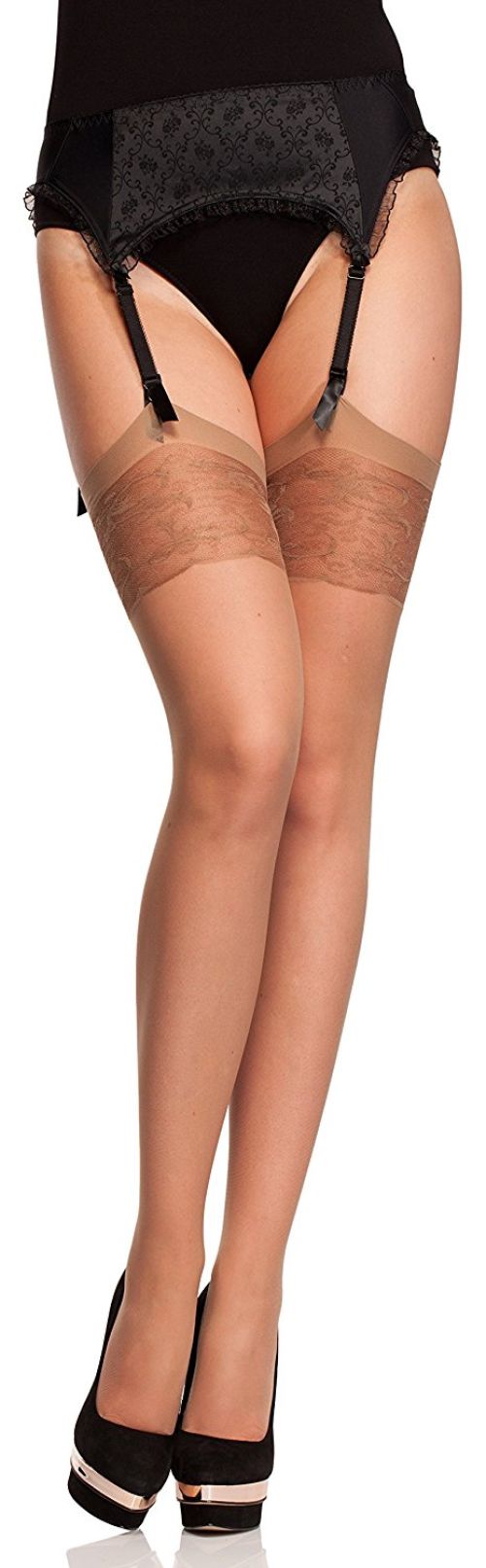 Jordana – Klassische Strümpfe für Strapsgürtel – Fiore