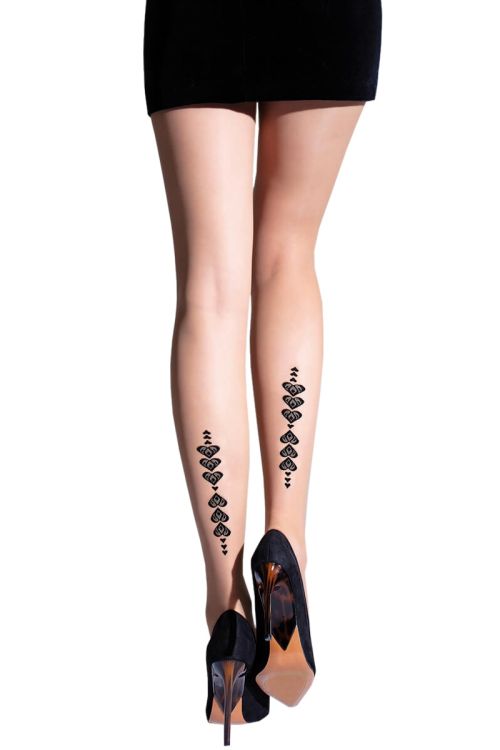 Arise – Feinstrumpfhose mit Tattoo-Effekt – Knittex