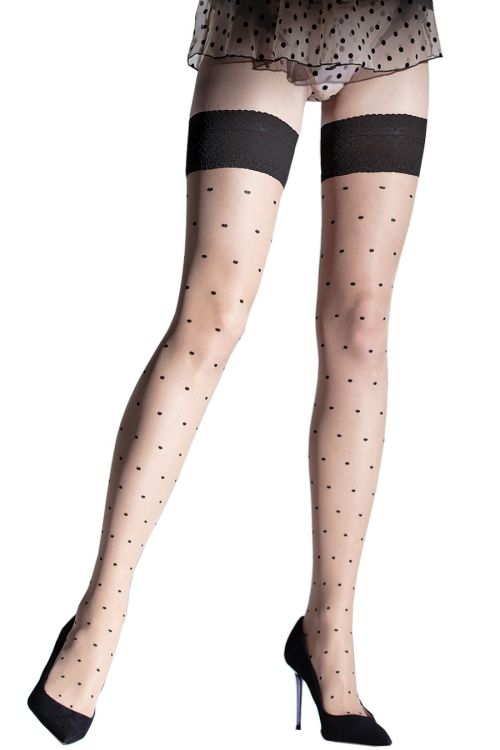 Subtile – Damen-Fantasie-Strümpfe mit Pünktchen – Knittex