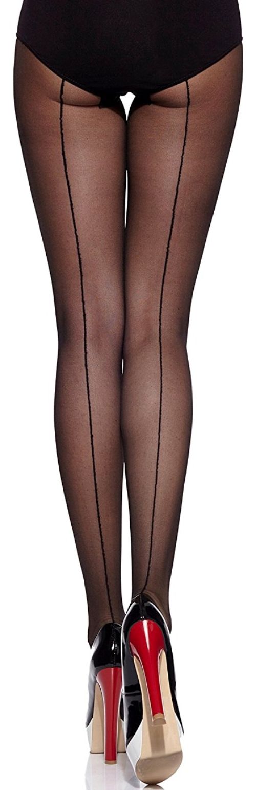 Mila – Sexy Strumpfhose mit schwarzer oder roter Naht – Adrian
