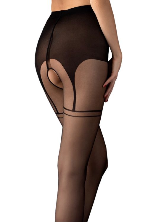 Delight – Offene Strumpfhose in großen Größen – Fiore