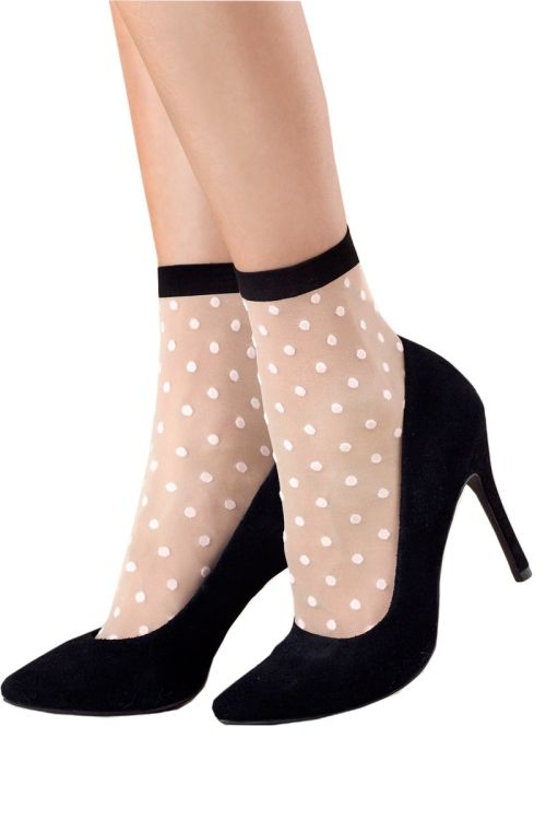 Bubble Gum – Niedrige Socken mit Pünktchenmuster