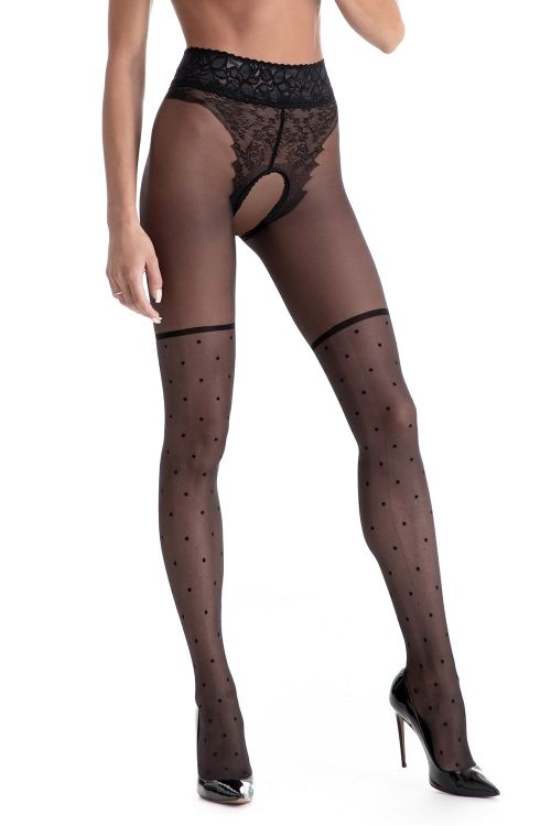 Lolita – Offen geschnittener Strumpfhose in großen Größen mit gewagtem Stil – Amour
