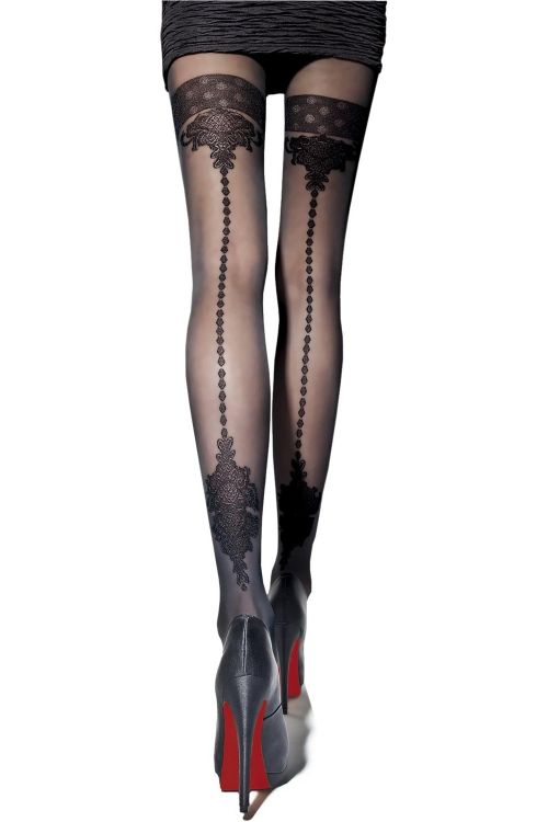 Apriel – Damenstrumpfhose mit Muster in Strumpfoptik – Fiore